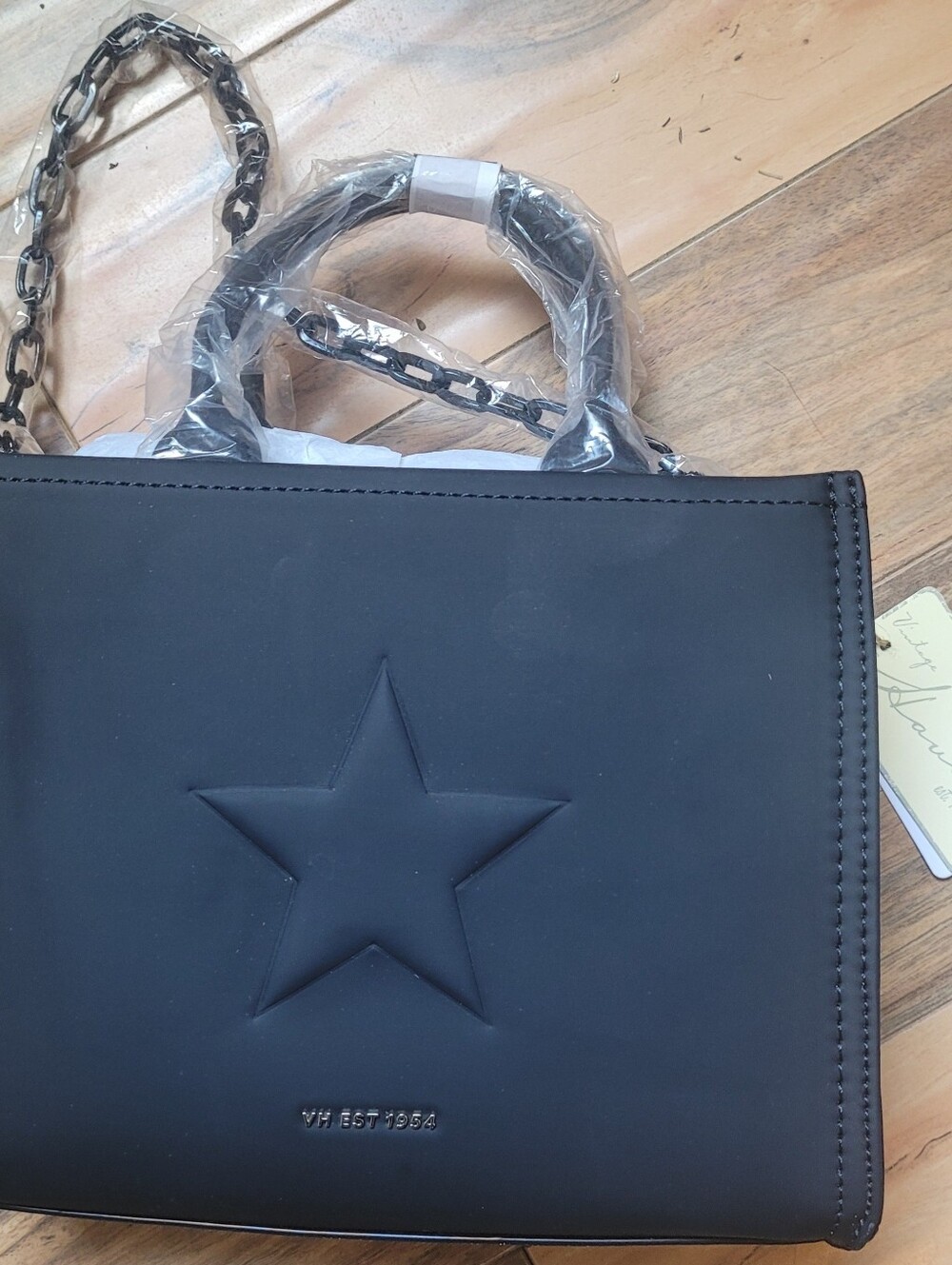 VINTAGE HAVANA ⭐️Star⭐️ Black Handbag w/Carry Handles+Chain Strap, NWT/NIB, Chic